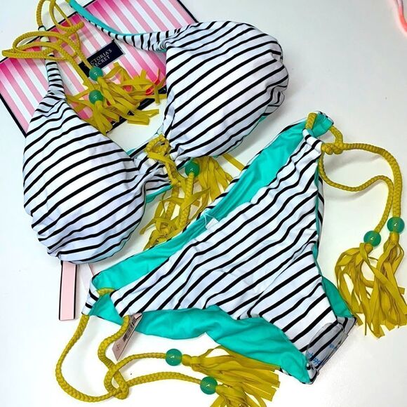 🔥VICTORIA SECRET SWIMSUIT 2pc Medium push-up // Medium New #2 - Picture 1 of 11